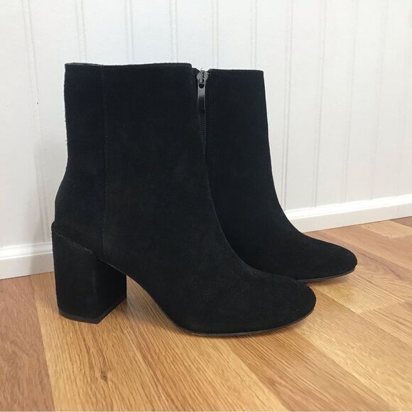 THURSDAY BOOT CO Highline Black‎ Suede Ankle Bootie Chunky Heel Size 5.5 - Picture 2 of 15